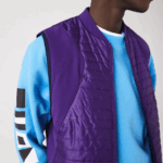 Lacoste אפוד הפיך מרופד ספורט DZ4D0D386 סגול כחול כהה se3 גברים - Image 9