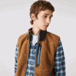 Lacoste אפוד צמר שרפה DZ4D0D1262 ירוק חאקי חום 89f גברים