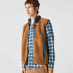 Lacoste אפוד צמר שרפה DZ4D0D1262 ירוק חאקי חום 89f גברים - Image 5