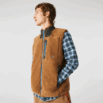 Lacoste אפוד צמר שרפה DZ4D0D1262 ירוק חאקי חום 89f גברים - Image 7