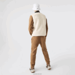 Lacoste אפוד צמר שרפה DZ4D0D1263 לבן חאקי ירוק u9n גברים - Image 3