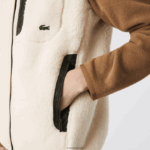 Lacoste אפוד צמר שרפה DZ4D0D1263 לבן חאקי ירוק u9n גברים - Image 4