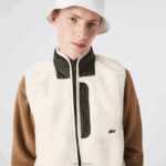 Lacoste אפוד צמר שרפה DZ4D0D1263 לבן חאקי ירוק u9n גברים - Image 6