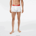 Lacoste ארגזים מודפסים מכותנה מתיחה 3 חבילות DZ4D0D503 כתום אפור chine לבן tti גברים - Image 4