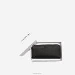 Lacoste ארנק גדול מעור פיקה עם רוכסן chantaco DZ4D0D2891 שחור 000 נשים - Image 4
