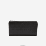Lacoste ארנק מעור פיקה מט רוכסן שאנטאקו DZ4D0D2827 שחור 000 נשים
