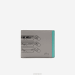 Lacoste ארנק מתקפל בטנה ניגודית DZ4D0D1989 סימנט פלוריד נואר l69 גברים