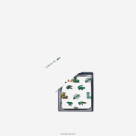Lacoste ארנק רוכסן קטן בהדפס קומיקס DZ4D0D2893 blanc croc allover l05 נשים - Image 3