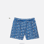 Lacoste בגד ים בהדפס דו גוונים DZ4D0D524 לבן כחול כל גברים - Image 5
