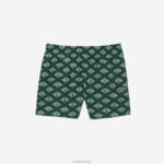 Lacoste בגד ים בהדפס מונוגרמה בשני גוונים DZ4D0D530 ירוק לבן yrr גברים - Image 4