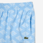 Lacoste בגד ים בהדפס מונוגרמה בשני גוונים DZ4D0D529 כחול לבן fv2 גברים - Image 5
