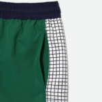 Lacoste בגד ים בצבע פוליאסטר ממוחזר DZ4D0D520 כחול כהה ירוק לבן אסט גברים - Image 6
