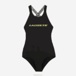 Lacoste בגד ים ממוחזר מפוליאסטר אחד DZ4D0D2459 שחור 031 נשים - Image 4