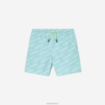 Lacoste בגד ים ממוחזר מפוליאסטר מודפס DZ4D0D3108 מנטה lgf בנים - Image 4