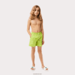Lacoste בגד ים ממוחזר מפוליאסטר מודפס DZ4D0D3109 צהוב לבן 9zv בנים