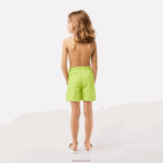 Lacoste בגד ים ממוחזר מפוליאסטר מודפס DZ4D0D3109 צהוב לבן 9zv בנים - Image 3