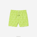 Lacoste בגד ים ממוחזר מפוליאסטר מודפס DZ4D0D3109 צהוב לבן 9zv בנים - Image 4