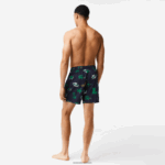 Lacoste בגד ים מרופדת רשת DZ4D0D1670 כחול כהה לבן qrn גברים - Image 3