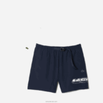 Lacoste בגד ים עם פס לוגו ייבוש מהיר DZ4D0D528 כחול kxe גברים - Image 6