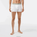 Lacoste בוקסר ג'רזי עם הדפס לוגו 3 חבילות DZ4D0D447 ירוק חאקי אפור chine gc9 גברים - Image 4