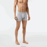 Lacoste בוקסר ג'רזי עם הדפס לוגו 3 חבילות DZ4D0D447 ירוק חאקי אפור chine gc9 גברים - Image 6