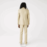 Lacoste בלייזר קפלים מתערובת כותנה ופשתן DZ4D0D1305 בז' שנות 68 גברים - Image 3