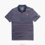 Lacoste גביע הנשיאים ספורט פולו פסים DZ4D0D1229 לבן אדום כחול כהה 9qh גברים