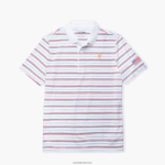 Lacoste גביע הנשיאים ספורט פולו פסים DZ4D0D1230 לבן נייבי כחול אדום t57 גברים