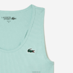 Lacoste גופייה מצולעת ספורטיבית DZ4D0D2386 מנטה lgf נשים - Image 5
