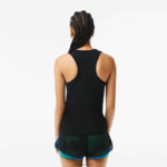Lacoste גופייה מצולעת ספורטיבית DZ4D0D2387 שחור 031 נשים - Image 3
