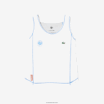 Lacoste גופיית גב ספורט רולנד גארוס רייסר DZ4D0D2581 לבן כחול v10 נשים - Image 4