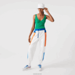 Lacoste גופיית סריג מצולעת ללא תפרים DZ4D0D2647 ירוק ldm נשים - Image 2