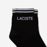 Lacoste גרב כותנה ספורטיבית בגזרה נמוכה דו-חבילה DZ4D0D1672 שחור לבן 258 גברים - Image 2