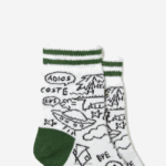 Lacoste גרב עם הדפס תנין שלוש חבילה DZ4D0D2979 לבן ירוק נייבי כחול fwy ילדים - Image 2