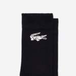 Lacoste גרבי כותנה אורגנית תוצרת צרפתית עם שתי חבילות DZ4D0D523 לבן כחול כהה ev0 גברים - Image 2