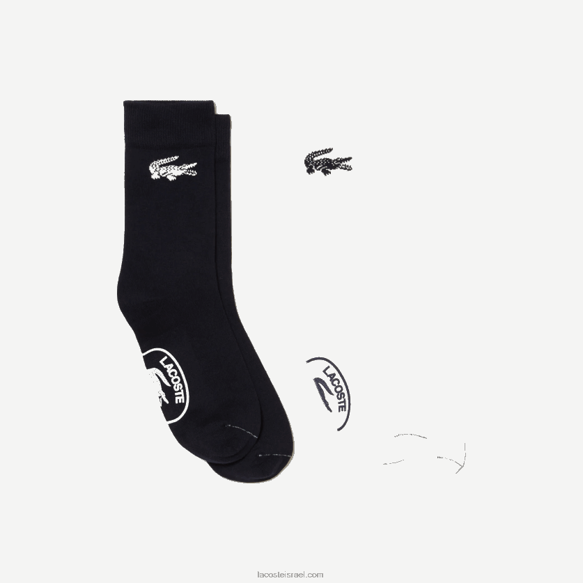 lacoste_d792d7a8d791d799_d79bd795d7aad7a0d794_d790d795d7a8d792d7a0d799d7aa_d7aad795d7a6d7a8d7aa_d7a6d7a8d7a4d7aad799d7aa_d7a.png Lacoste גרבי כותנה אורגנית תוצרת צרפתית עם שתי חבילות DZ4D0D523 לבן כחול כהה ev0 גברים - Image 1