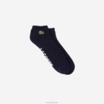 Lacoste גרבי כותנה נמתחות ממותגות ספורט DZ4D0D1676 כחול כהה לבן 525 גברים