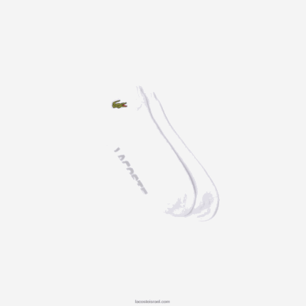Lacoste גרבי כותנה נמתחות ממותגות ספורט DZ4D0D1674 לבן אפור chine g8k גברים
