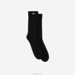 Lacoste גרבי כותנה ספורטיביות בגזרה גבוהה DZ4D0D1935 שחור 031 גברים