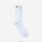 Lacoste גרבי כותנה ספורטיביות בגזרה גבוהה DZ4D0D1934 לבן 001 גברים