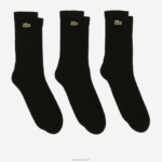Lacoste גרביים בגזרה גבוהה 3 חבילה DZ4D0D537 שחור 8vm גברים