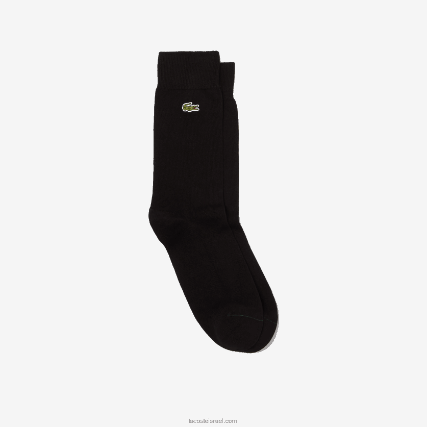 lacoste_d792d7a8d791d799d799d79d_d791d792d796d7a8d794_d792d791d795d794d794_d7a9d79c_d7aad7a2d7a8d795d791d7aa_d79bd795d7aad7a.png Lacoste גרביים בגזרה גבוהה של תערובת כותנה DZ4D0D1659 שחור 031 גברים - Image 1