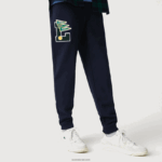 Lacoste דגלונים l badge מכנסי אימונית צמר DZ4D0D1168 כחול כהה 166 גברים - Image 2
