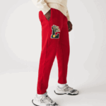 Lacoste דגלונים l badge מכנסי אימונית צמר DZ4D0D1170 אדום 5sx גברים - Image 2