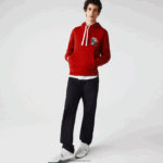 Lacoste דגלונים l תג סווטשירט צמר כותנה עם ברדס DZ4D0D1101 אדום 5sx גברים - Image 2