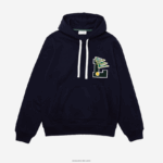 Lacoste דגלונים l תג סווטשירט צמר כותנה עם ברדס DZ4D0D1100 כחול כהה 166 גברים - Image 5