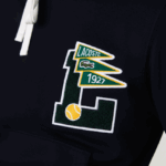 Lacoste דגלונים l תג סווטשירט צמר כותנה עם ברדס DZ4D0D1100 כחול כהה 166 גברים - Image 6