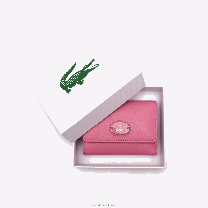 Lacoste דש עור גרגר עליון ארנק סגור DZ4D0D2807 reseda l39 נשים - Image 3
