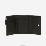 Lacoste דש עור גרגר עליון ארנק סגור DZ4D0D2808 שחור 000 נשים - Image 2