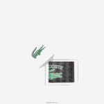 Lacoste הארנק המתקפל בהדפס מונוגרמה מעורב DZ4D0D1997 מונו נואר גרי אסטרגון l83 גברים - Image 4